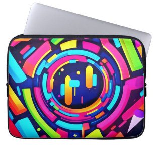Housse Pour Ordinateur Portable Neon Pulse : une symphonie numérique