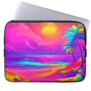 Housse Pour Ordinateur Portable Neon Sun & Beach Bliss