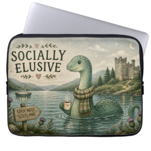 Housse Pour Ordinateur Portable Nessie Cryptide Confortable Élusive Socialement Lo