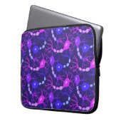 Housse Pour Ordinateur Portable Neurones connectés Neon Purple (devant gauche)