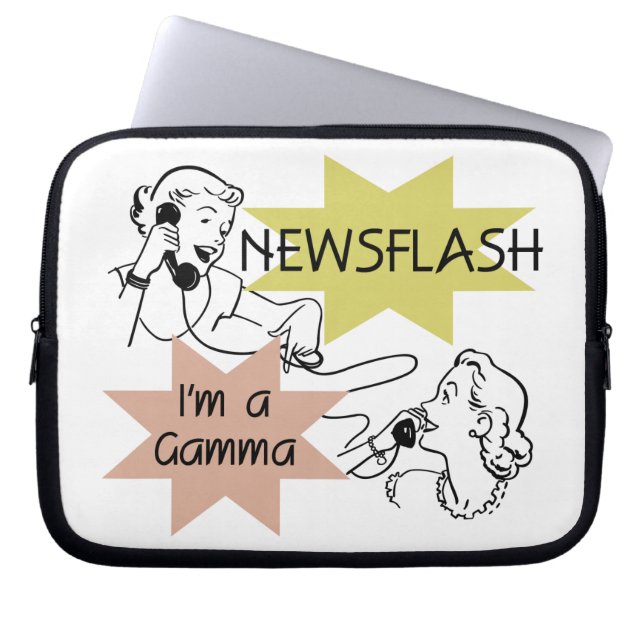 Housse Pour Ordinateur Portable Newsflash Je suis un cadeau Gamma (Devant)