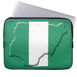Housse Pour Ordinateur Portable NIGERIA Drapeau Carte Ordinateur Patriotique VERT