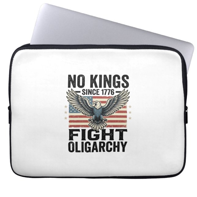 Housse Pour Ordinateur Portable No Kings Since 1776 Patriotic Eagle Vintage Shirt  (Devant)