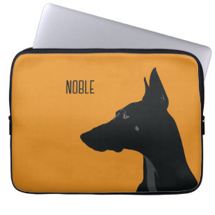 Housse Pour Ordinateur Portable Noble noir Doberman