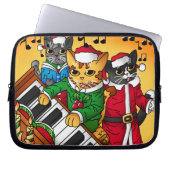 Housse Pour Ordinateur Portable Noël Carol Cats (Devant)