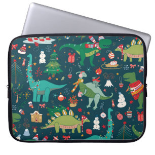 Housse Pour Ordinateur Portable Noël de Dinosaur : Bonne année