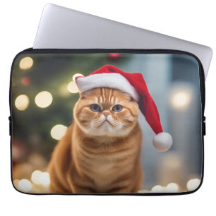 Housse Pour Ordinateur Portable Noël Exotique Shorthair
