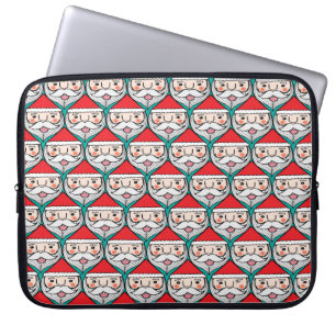 Housse Pour Ordinateur Portable Noël mignon santa claus sourire visage transparent