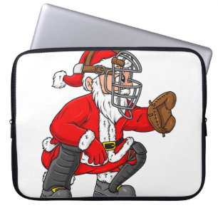 Housse Pour Ordinateur Portable Noël Père Noël Capteur de baseball Garçons Filles
