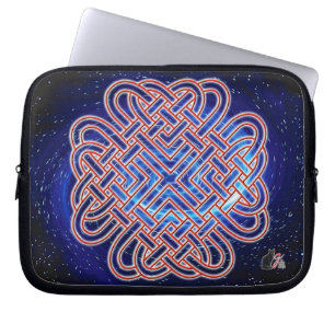 Housse Pour Ordinateur Portable Nœud d'amour celtique galactique