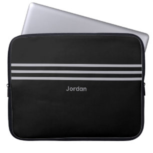Housse Pour Ordinateur Portable Noir Ajouter un nom rembourré Manche Ordinateur P