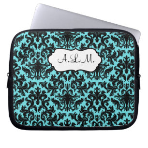 Housse Pour Ordinateur Portable Noir monogramme, pochette d'ordinateur portable Aq