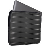 Housse Pour Ordinateur Portable Noir sur le noir (Devant droit)