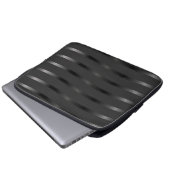 Housse Pour Ordinateur Portable Noir sur le noir (Devant bas)