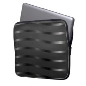 Housse Pour Ordinateur Portable Noir sur le noir (devant gauche)