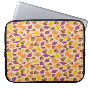 Housse Pour Ordinateur Portable Noix et feuille motif d'automne