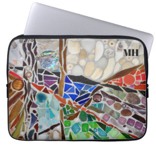 Housse Pour Ordinateur Portable Nom du monogramme Mosaic