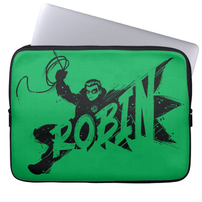 Housse Pour Ordinateur Portable Nom du pinceau encre Robin (Devant)
