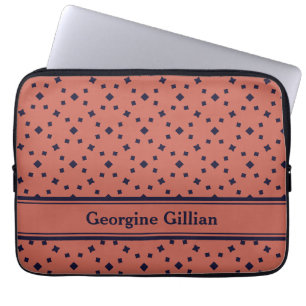 Housse Pour Ordinateur Portable nom élégant vieux rose bleu foncé
