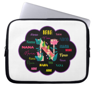 Housse Pour Ordinateur Portable Nom floral Nana