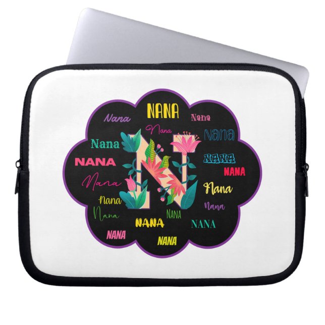 Housse Pour Ordinateur Portable Nom floral Nana (Devant)