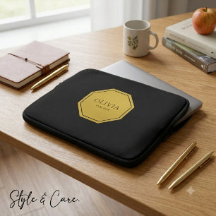 Housse Pour Ordinateur Portable Nom personnalisé et titre 13" Manche d'ordinateur