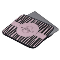 Nom personnalisé Monogramme Zebra stripes motif