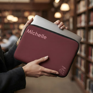 Housse Pour Ordinateur Portable Nom personnalisé Retour à l'école Bordeaux