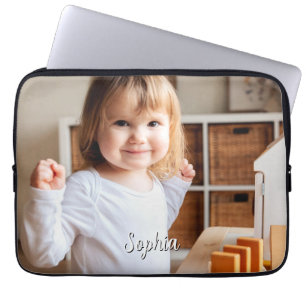Housse Pour Ordinateur Portable Nom photo et script de votre enfant