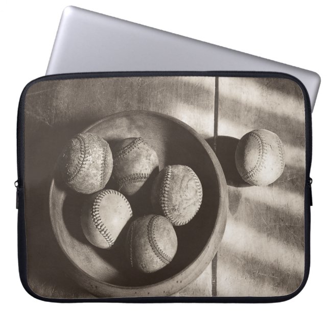 Housse Pour Ordinateur Portable Nostalgie du baseball - Baseballs (Devant)
