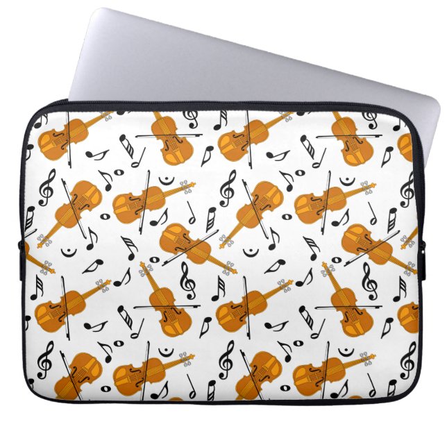 Housse Pour Ordinateur Portable Notes de musique violon (Devant)