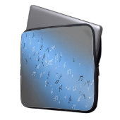 Housse Pour Ordinateur Portable Notes musicales Lune bleue (devant gauche)