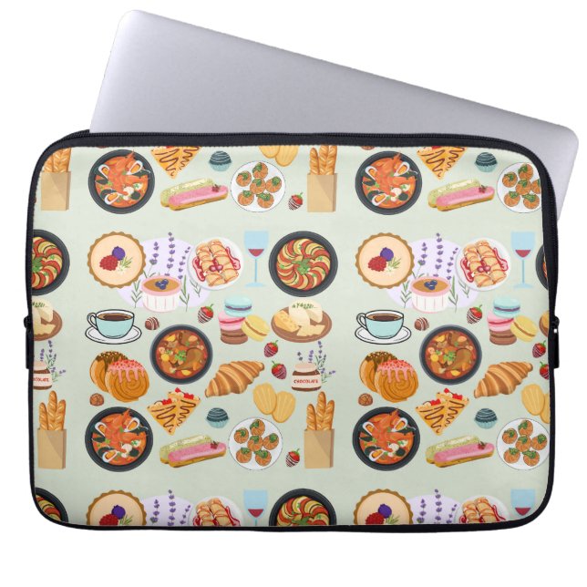 Housse Pour Ordinateur Portable Nourriture française (Devant)