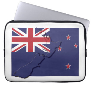 Housse Pour Ordinateur Portable NOUVELLE ZÉLANDE Drapeau Carte Ordinateur patrioti