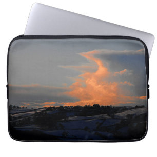 Housse Pour Ordinateur Portable Nuage de neige sur Newtown, Powys