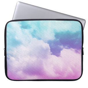 Housse Pour Ordinateur Portable nuage doux fantastique avec couleur dégradé pastel