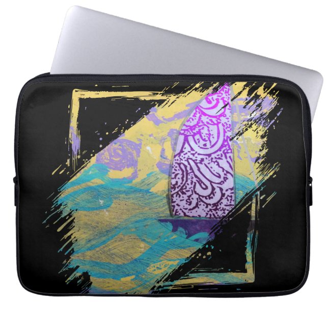 Housse pour ordinateur portable - Nuancier de pein (Devant)