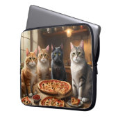 Housse Pour Ordinateur Portable Nuit Pizza Chat, (devant gauche)