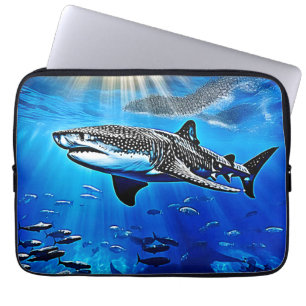 Housse Pour Ordinateur Portable Océan Baleine Requin Giant Natation