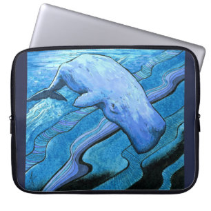 Housse Pour Ordinateur Portable Octobre 2018 Jour 12 - Vague de baleines