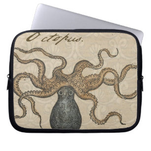 Housse Pour Ordinateur Portable Octopus Kraken Illustration Vintage
