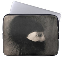 Odilon Redon Armor. Femme sombre face symbolisme