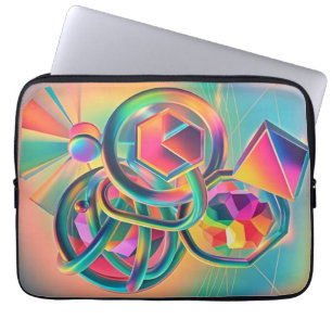 Housse Pour Ordinateur Portable OEuvre abstraite colorée et fantaisiste