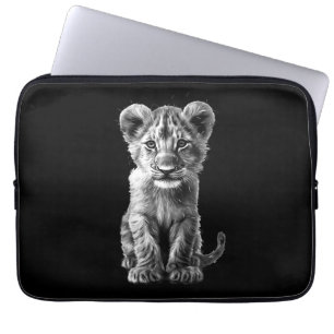 Housse Pour Ordinateur Portable Oh Bébé Gros Chat Petit Gris