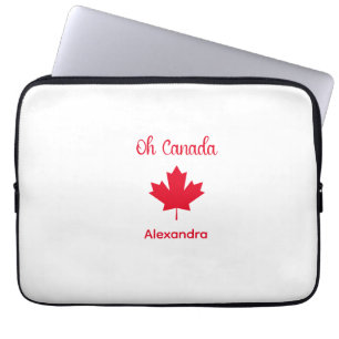 Housse Pour Ordinateur Portable Oh Canada Elégante feuille d'érable rouge