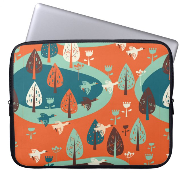 Housse Pour Ordinateur Portable oies et forêts (Devant)