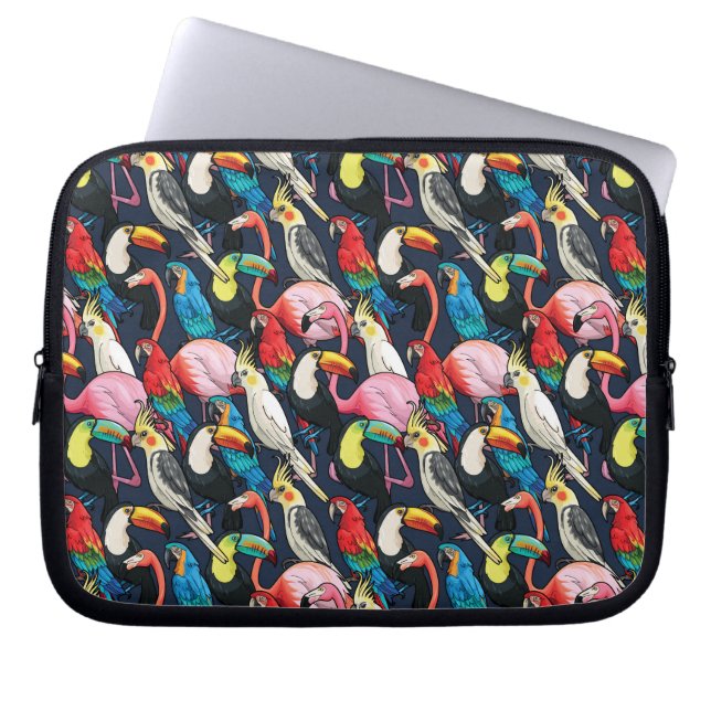 Housse Pour Ordinateur Portable Oiseaux exotiques (Devant)