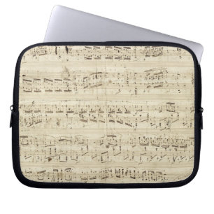 Housse Pour Ordinateur Portable Old Music Notes