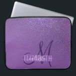 Housse Pour Ordinateur Portable Ombre de dégradé de Parties scintillant violet dia<br><div class="desc">Ce design élégant et girly est parfait pour la femme classe et élégante. Il présente un dégradé de parties scintillant violet brillant imprimé sur le dessus d'un arrière - plan violet violet violet violet violet. C'est un point de vue unique sur la tendance du gradient de parties scintillant qui est...</div>