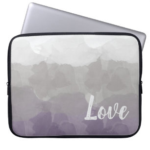 Housse Pour Ordinateur Portable Ombre Purple et Grey Love Graceful Gradient